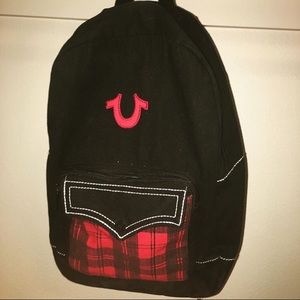 true religion checkered backpack